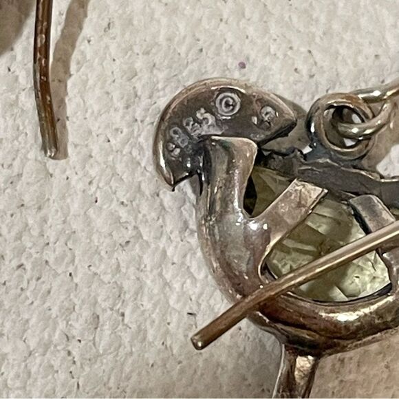 Margarita earrings sterling silver drop earrings with crystal/ stone margarita - Picture 7 of 9